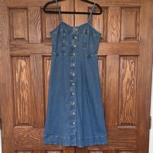 Target universal Thread Blue Denim Midi Dress